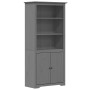 BODO solid pine wood bookcase in gray, 82x40x173 cm by vidaXL, Bookcases and shelves - Ref: Foro24-355058, Price: 218,47 €, D...