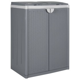 Trash can with two doors PP gray 65x45x88 cm by vidaXL, Garbage cans and trash cans - Ref: Foro24-364058, Price: 152,99 €, Di...