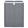 Trash can with two doors PP gray 65x45x88 cm by vidaXL, Garbage cans and trash cans - Ref: Foro24-364058, Price: 152,93 €, Di...