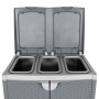 Trash can with two doors PP gray 65x45x88 cm by vidaXL, Garbage cans and trash cans - Ref: Foro24-364058, Price: 152,93 €, Di...