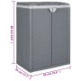 Trash can with two doors PP gray 65x45x88 cm by vidaXL, Garbage cans and trash cans - Ref: Foro24-364058, Price: 152,93 €, Di...