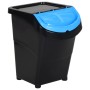 Stackable trash cans with lid 3 pcs PP black 120 L by vidaXL, Garbage cans and trash cans - Ref: Foro24-364071, Price: 86,13 ...