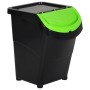 Stackable trash cans with lid 3 pcs PP black 120 L by vidaXL, Garbage cans and trash cans - Ref: Foro24-364071, Price: 86,13 ...