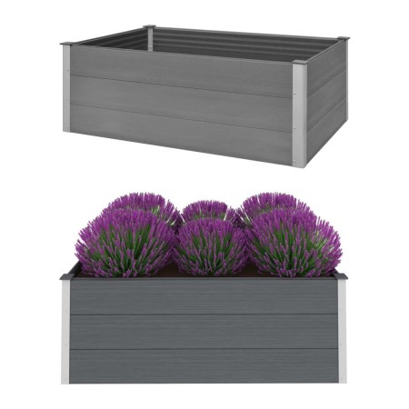 Arriate de WPC gris 150x100x54 cm de vidaXL, Maceteros y jardineras - Ref: Foro24-43609, Precio: 192,57 €, Descuento: %