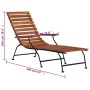 Garden lounger made of solid acacia wood by vidaXL, Loungers - Ref: Foro24-44390, Price: 119,58 €, Discount: %