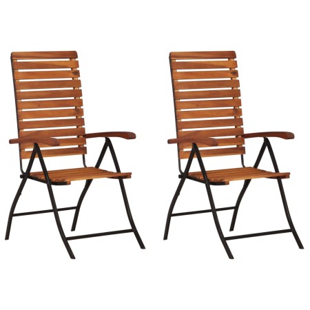 Reclining garden chairs 2 units solid acacia wood by vidaXL, Garden chairs - Ref: Foro24-44391, Price: 169,85 €, Discount: %