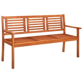 3-seater garden bench solid eucalyptus wood 150 cm by vidaXL, garden benches - Ref: Foro24-44399, Price: 176,73 €, Discount: %