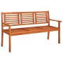 3-seater garden bench solid eucalyptus wood 150 cm by vidaXL, garden benches - Ref: Foro24-44399, Price: 176,60 €, Discount: %