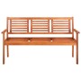 3-seater garden bench solid eucalyptus wood 150 cm by vidaXL, garden benches - Ref: Foro24-44399, Price: 176,60 €, Discount: %