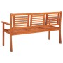 3-seater garden bench solid eucalyptus wood 150 cm by vidaXL, garden benches - Ref: Foro24-44399, Price: 176,60 €, Discount: %