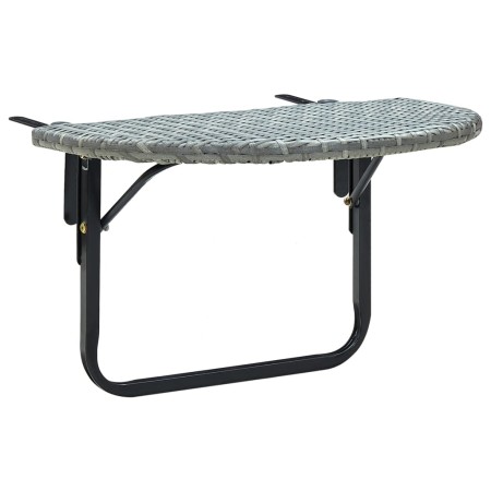 Mesa de jardín de ratán sintético gris 60x60x40 cm de vidaXL, Mesas de jardín - Ref: Foro24-45775, Precio: 36,92 €, Descuento: %