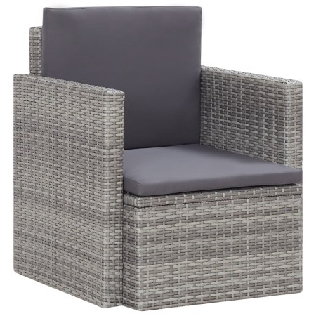 Garden armchair with gray synthetic rattan cushions by vidaXL, Garden chairs - Ref: Foro24-45781, Price: 109,09 €, Discount: %