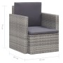 Garden armchair with gray synthetic rattan cushions by vidaXL, Garden chairs - Ref: Foro24-45781, Price: 109,09 €, Discount: %