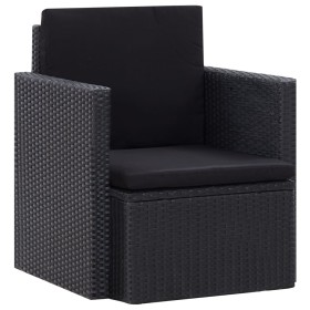 Garden armchair with black synthetic rattan cushions by vidaXL, Garden chairs - Ref: Foro24-45782, Price: 110,99 €, Discount: %