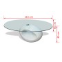 Glossy white glass oval surface coffee table by vidaXL, Coffee table - Ref: Foro24-240318, Price: 245,17 €, Discount: %