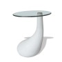 Coffee table with round glossy white glass surface by vidaXL, Coffee table - Ref: Foro24-240320, Price: 142,45 €, Discount: %