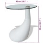 Couchtisch mit runder glänzend weißer Glasoberfläche von vidaXL, Couchtisch - Ref: Foro24-240320, Preis: 156,22 €, Rabatt: %