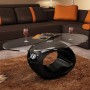 Oval-shaped coffee table with a glossy black glass surface by vidaXL, Coffee table - Ref: Foro24-240319, Price: 316,58 €, Dis...