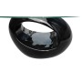 Oval-shaped coffee table with a glossy black glass surface by vidaXL, Coffee table - Ref: Foro24-240319, Price: 316,58 €, Dis...