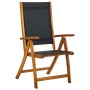 Folding garden chairs 2 pcs acacia wood and textilene by vidaXL, Garden chairs - Ref: Foro24-41747, Price: 141,99 €, Discount: %