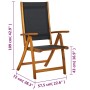 Folding garden chairs 2 pcs acacia wood and textilene by vidaXL, Garden chairs - Ref: Foro24-41747, Price: 149,77 €, Discount: %