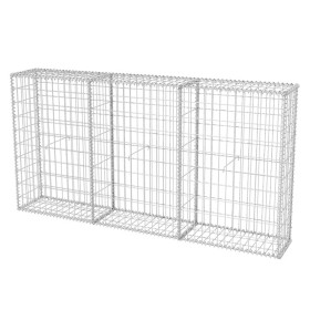 Gabion wall basket galvanized steel 200x30x100 cm by vidaXL, fence panels - Ref: Foro24-142548, Price: 99,21 €, Discount: %