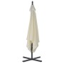 Cantilever parasol with steel pole 250x250 cm sand by vidaXL, Umbrellas - Ref: Foro24-44878, Price: 130,69 €, Discount: %