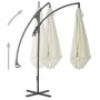 Cantilever parasol with steel pole 250x250 cm sand by vidaXL, Umbrellas - Ref: Foro24-44878, Price: 130,69 €, Discount: %