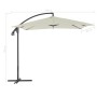 Cantilever parasol with steel pole 250x250 cm sand by vidaXL, Umbrellas - Ref: Foro24-44878, Price: 130,69 €, Discount: %