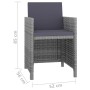 9-piece garden dining set and gray synthetic rattan cushions by vidaXL, Garden sets - Ref: Foro24-46375, Price: 633,35 €, Dis...