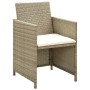 Set de muebles de jardín 4 pzas y cojines ratán sintético beige de vidaXL, Conjuntos de jardín - Ref: Foro24-46391, Precio: 2...