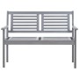 2-seater garden bench solid wood eucalyptus gray 120 cm by vidaXL, garden benches - Ref: Foro24-47294, Price: 167,85 €, Disco...