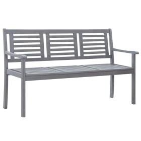 3-seater solid eucalyptus wood garden bench, 150 cm in grey. by vidaXL, garden benches - Ref: Foro24-47295, Price: 194,85 €, ...