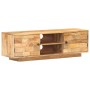 Solid mango wood TV cabinet 116x30x35 cm by vidaXL, TV Furniture - Ref: Foro24-320472, Price: 204,65 €, Discount: %