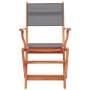 Folding garden chairs 2 units eucalyptus wood and gray textilene by vidaXL, Garden chairs - Ref: Foro24-48690, Price: 148,38 ...