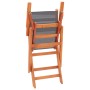 Folding garden chairs 2 units eucalyptus wood and gray textilene by vidaXL, Garden chairs - Ref: Foro24-48690, Price: 148,38 ...