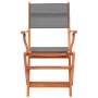 Folding garden chairs 4 units eucalyptus wood and gray textilene by vidaXL, Garden chairs - Ref: Foro24-48691, Price: 255,55 ...