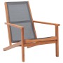 Garden chair solid eucalyptus wood and gray textilene by vidaXL, Garden chairs - Ref: Foro24-48695, Price: 86,03 €, Discount: %