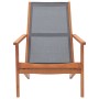 Garden chair solid eucalyptus wood and gray textilene by vidaXL, Garden chairs - Ref: Foro24-48695, Price: 86,03 €, Discount: %