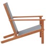 Garden chair solid eucalyptus wood and gray textilene by vidaXL, Garden chairs - Ref: Foro24-48695, Price: 86,03 €, Discount: %