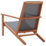 Garden chair solid eucalyptus wood and gray textilene by vidaXL, Garden chairs - Ref: Foro24-48695, Price: 86,03 €, Discount: %