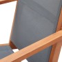 Garden chair solid eucalyptus wood and gray textilene by vidaXL, Garden chairs - Ref: Foro24-48695, Price: 86,03 €, Discount: %