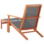 Garden chair with gray textilene eucalyptus wood footrest by vidaXL, Garden chairs - Ref: Foro24-48696, Price: 113,70 €, Disc...