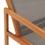 Garden chair with gray textilene eucalyptus wood footrest by vidaXL, Garden chairs - Ref: Foro24-48698, Price: 145,37 €, Disc...