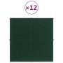 Wall panels 12 pcs dark green fabric 30x30 cm 1.08m² by vidaXL, Wall covering - Ref: Foro24-344035, Price: 33,17 €, Discount: %