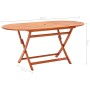 Folding garden table made of solid eucalyptus wood 160x85x74 cm by vidaXL, Garden tables - Ref: Foro24-48703, Price: 141,99 €...