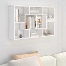 Engineered wood white wall shelf 85x16x52.5 cm by vidaXL, Shelves and shelves - Ref: Foro24-801418, Price: 44,99 €, Discount: %