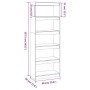 Pine wood shelf/space divider 60x30x167.5 cm by vidaXL, Bookcases and shelves - Ref: Foro24-808173, Price: 113,14 €, Discount: %