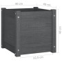 Solid gray pine wood planter 40x40x40 cm by vidaXL, Pots and planters - Ref: Foro24-810538, Price: 45,38 €, Discount: %