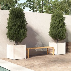 Jardineras 2 uds madera maciza de pino blanco 60x60x40 cm de vidaXL, Maceteros y jardineras - Ref: Foro24-810561, Precio: 135...